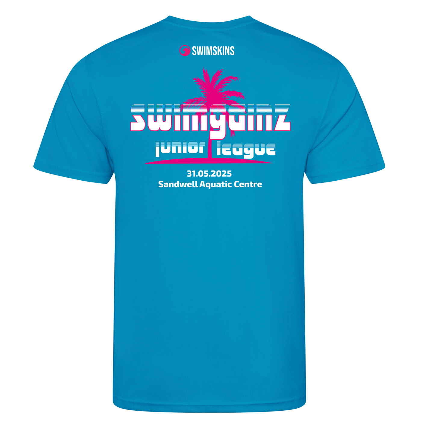 Swimgainz League Final 80's Themed Pool Shirt - Electric Blue 2025