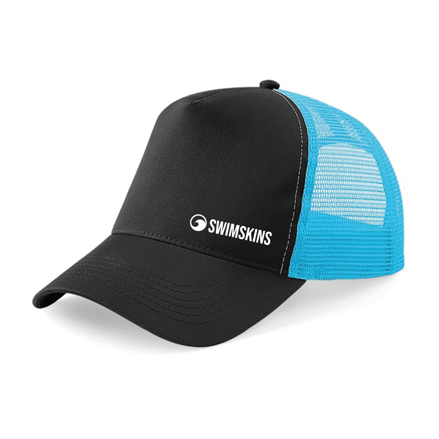 Swim Cap Snapback - Black/Aqua