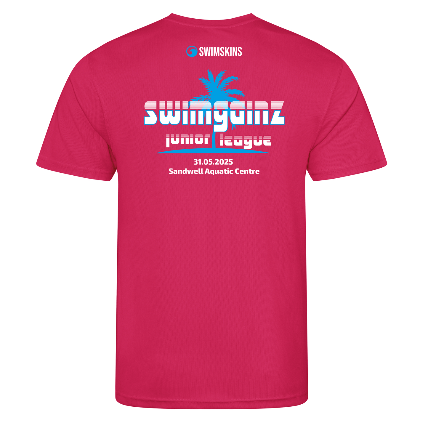 Swimgainz League Final 80's Themed Pool Shirt - Hot Pink 2025