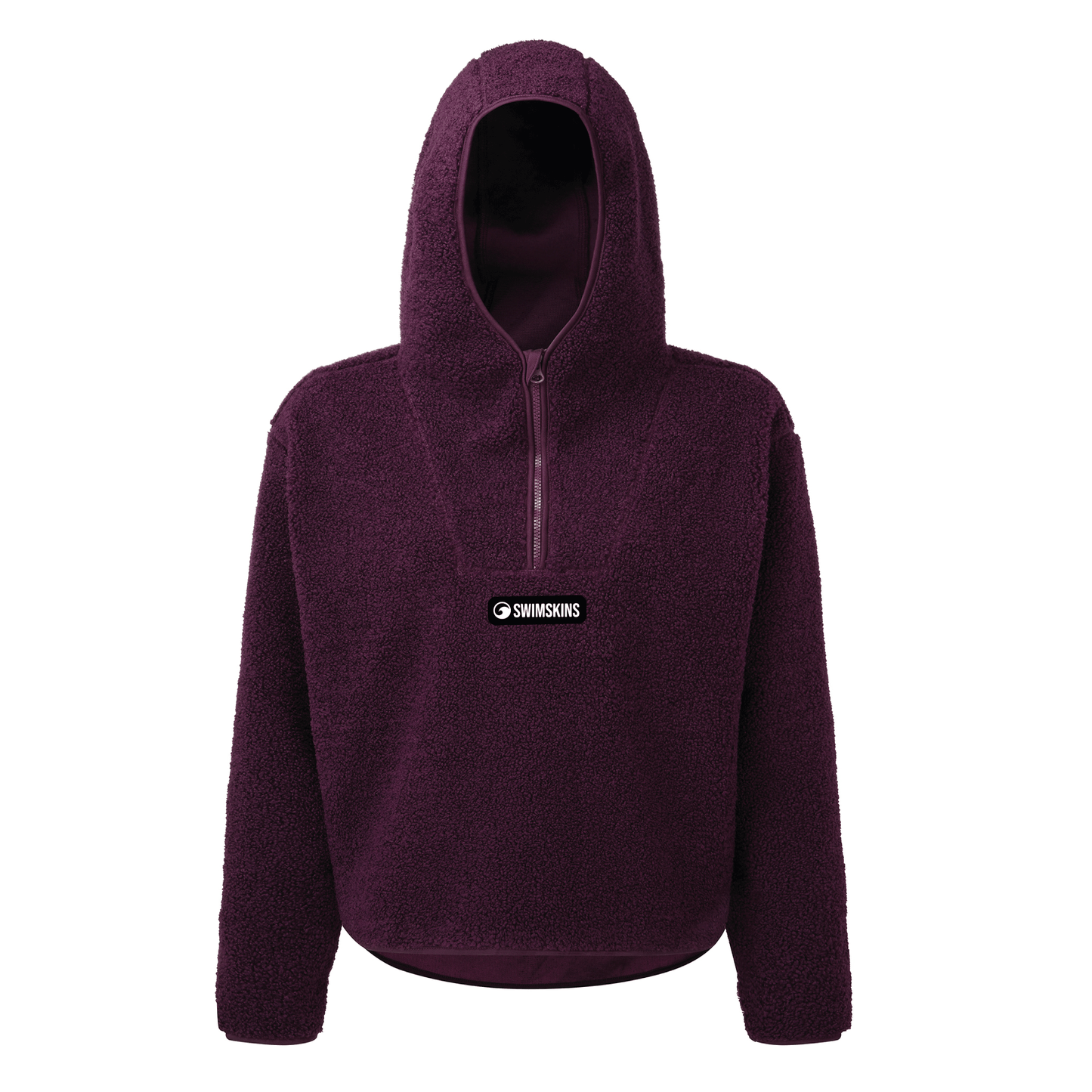 Ladies Sherpa Fleece Q Zip - Mulberry